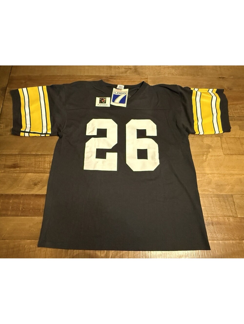 NOS Pittsburgh Steelers Woodson LOGO 7 Jersey T-Shirt Size XL Single Stitch USA